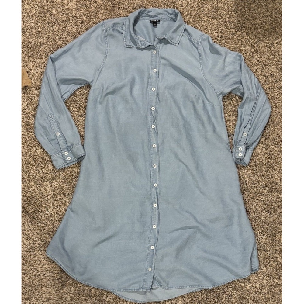 Torrid Light Wash Mini Chambray Button Up Shirt Dress Women’s Plus Size 00